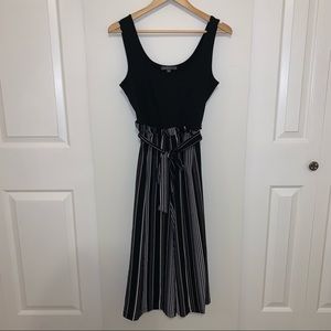 Suzy Shier Wide Leg Paper Bag Waist Cropped Romper